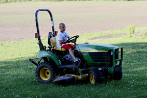 Mowing the yard